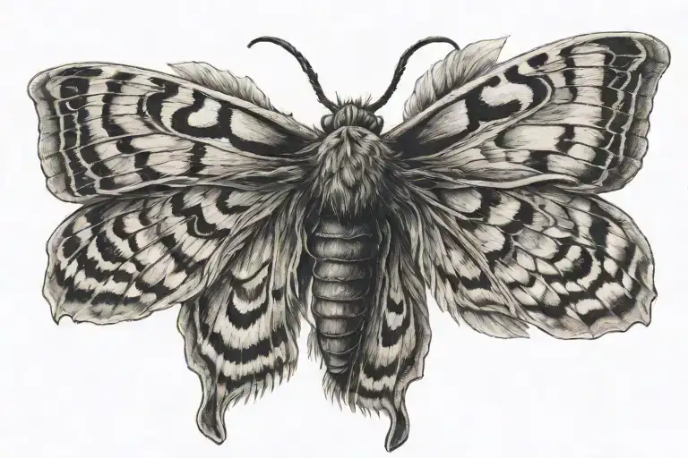 death moth tattoo design idea