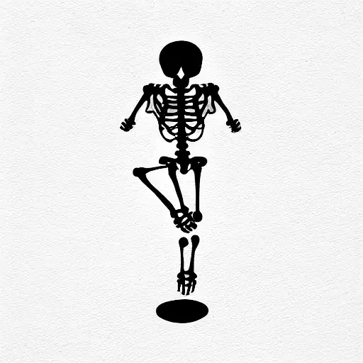 skeleton dancing  tattoo design idea