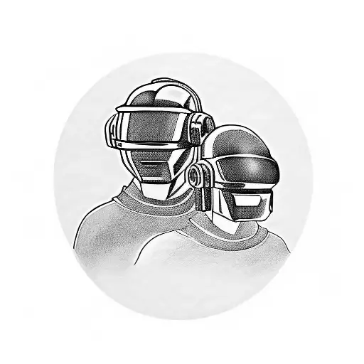 Daft Punk tattoo design idea