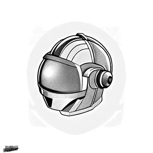 Daft Punk's helmet tattoo design idea
