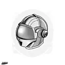 Daft Punk's helmet tattoo design idea