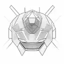 Daft Punk's helmet tattoo design idea