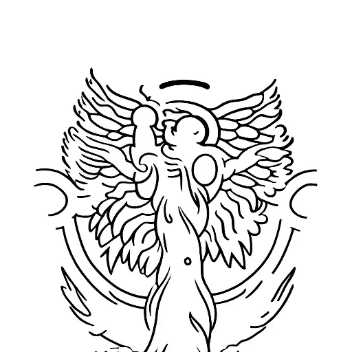 hephaestus forging olive branch tattoo design idea