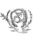 hephaestus forging olive branch tattoo design idea