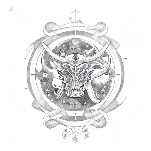 cancer, aquarius, taurus, scorpio tattoo design idea