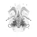 cancer, aquarius, taurus tattoo design idea