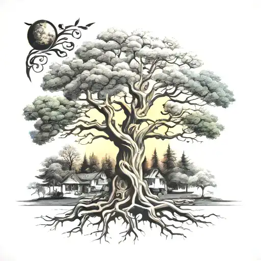 Give me a forearm tattoo design of a family tree that starts at grandma, goes down to Kidist, then goes down to kalkidan tattoo design idea