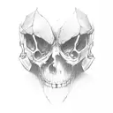 hearts and daggers  tattoo design idea