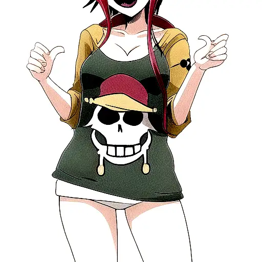 Monkey D Luffy Realistic Pirate Skull Jolly Roger One Piece Anime Manga  Shirt | eBay
