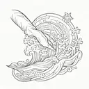 wave and write Never let go of your hands because you can let them go a second before a miracle tattoo design idea