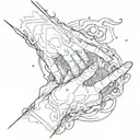 wave and write Never let go of your hands because you can let them go a second before a miracle tattoo design idea