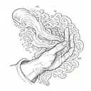 wave and write Never let go of your hands because you can let them go a second before a miracle tattoo design idea