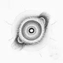 black hole in middle of galaxy tattoo design idea