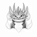 How to train your dragon, toothless, cartoon, cute tattoo design idea