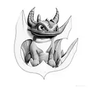 How to train your dragon, toothless, cartoon, cute tattoo design idea