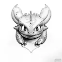 How to train your dragon, toothless, cartoon, cute tattoo design idea