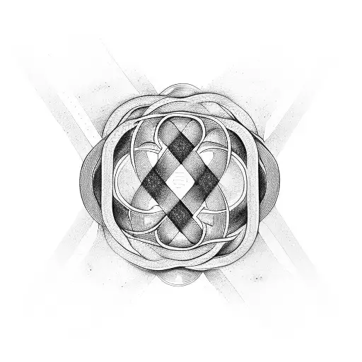 h m intertwined to make an infinity symbol tattoo design idea