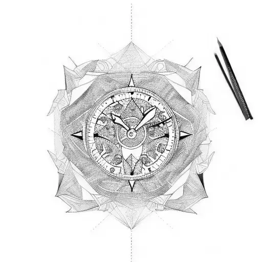 timepiece tattoo design idea