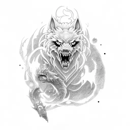Fenrir tattoo design idea