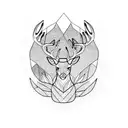 deer forest tattoo design idea