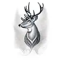 deer forest tattoo design idea