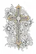broken cross tattoo tattoo design idea