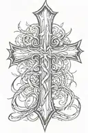 broken cross tattoo tattoo design idea