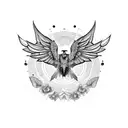 camión con alas tattoo design idea