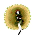 Leaves falling above a flower tattoo design idea