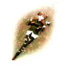 Leaves falling above a flower tattoo design idea