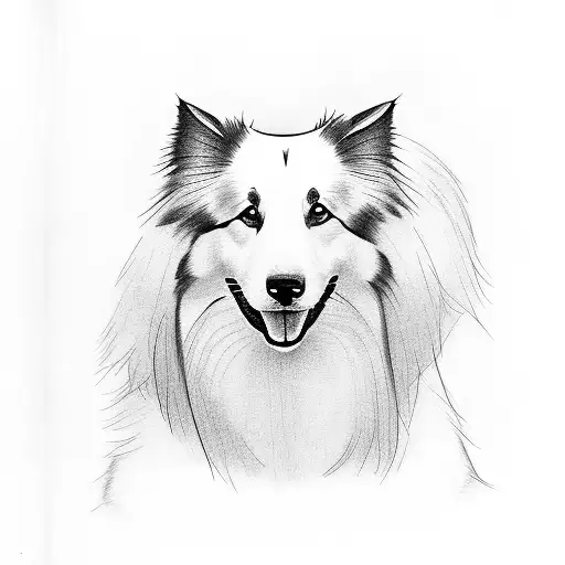 rough collie tattoo design idea