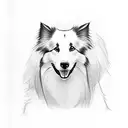 rough collie tattoo design idea