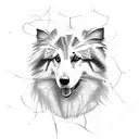 rough collie tattoo design idea