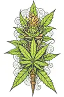 cannabis tattoo design idea