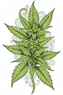 cannabis tattoo design idea