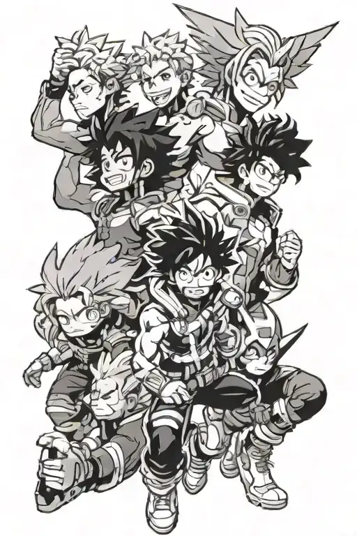 My Hero Academia characters tattoo design idea