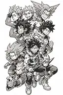 My Hero Academia characters tattoo design idea