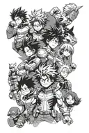 My Hero Academia characters tattoo design idea