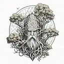 treebeard from lord of the rings tattoo design idea