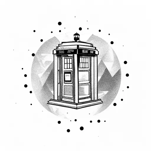 tardis universe tattoo design idea