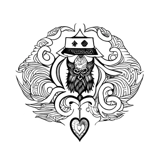 A tattoo design combining elements of Polish folklore and dark imagery, showcasing the client's love for their heritage. tattoo design idea