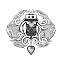 A tattoo design combining elements of Polish folklore and dark imagery, showcasing the client's love for their heritage. tattoo design idea