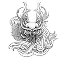 A tattoo design combining elements of Polish folklore and dark imagery, showcasing the client's love for their heritage. tattoo design idea