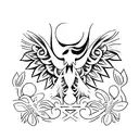 A tattoo design combining elements of Polish folklore and dark imagery, showcasing the client's love for their heritage. tattoo design idea