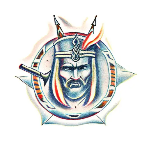 germanic warrior tattoo design idea