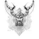 germanic tribal warrior tattoo design idea