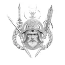 germanic warrior tattoo design idea