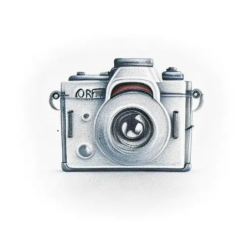 camera tattoo design idea