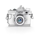 camera tattoo design idea