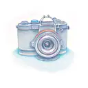 camera tattoo design idea